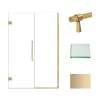 Transolid EHTB485247610C-BK-CB Elizabeth 48.5-in W x 76-in H Hinged Shower Door in Champagne Bronze with Clear Glass