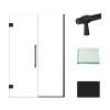 Transolid EHTB50267610C-BK-MB Elizabeth 50-in W x 76-in H Hinged Shower Door in Matte Black with Clear Glass