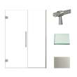 Transolid EHTB52287610C-BK-BS Elizabeth 52-in W x 76-in H Hinged Shower Door in Brushed Stainless with Clear Glass