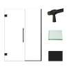 Transolid EHTB52287610C-BK-MB Elizabeth 52-in W x 76-in H Hinged Shower Door in Matte Black with Clear Glass