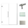 Transolid EHTB54247610C-BK-BS Elizabeth 54-in W x 76-in H Hinged Shower Door in Brushed Stainless with Clear Glass