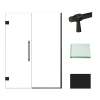 Transolid EHTB54247610C-BK-MB Elizabeth 54-in W x 76-in H Hinged Shower Door in Matte Black with Clear Glass