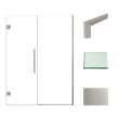 Transolid EHTB54247610C-T-BS Elizabeth 54-in W x 76-in H Hinged Shower Door in Brushed Stainless with Clear Glass