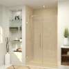 Transolid EHTB52287610C-BK-CB Elizabeth 52-in W x 76-in H Hinged Shower Door in Champagne Bronze with Clear Glass