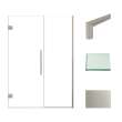Transolid EHTB545307610C-T-BS Elizabeth 54.5-in W x 76-in H Hinged Shower Door in Brushed Stainless with Clear Glass
