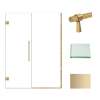 Transolid EHTB555257610C-BK-CB Elizabeth 55.5-in W x 76-in H Hinged Shower Door in Champagne Bronze with Clear Glass