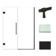 Transolid EHTB57277610C-BK-MB Elizabeth 57-in W x 76-in H Hinged Shower Door in Matte Black with Clear Glass