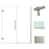 Transolid EHTB58287610C-BK-BS Elizabeth 58-in W x 76-in H Hinged Shower Door in Brushed Stainless with Clear Glass