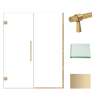 Transolid EHTB59297610C-BK-CB Elizabeth 59-in W x 76-in H Hinged Shower Door in Champagne Bronze with Clear Glass