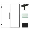 Transolid EHTB60307610C-BK-MB Elizabeth 60-in W x 76-in H Hinged Shower Door in Matte Black with Clear Glass
