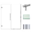 Transolid EHTB60307610C-BK-PC Elizabeth 60-in W x 76-in H Hinged Shower Door in Polished Chrome with Clear Glass