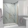 Transolid EHTB605307610C-T-CB Elizabeth 60.5-in W x 76-in H Hinged Shower Door in Champagne Bronze with Clear Glass