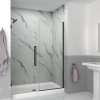 Transolid EHTB605307610C-T-MB Elizabeth 60.5-in W x 76-in H Hinged Shower Door in Matte Black with Clear Glass
