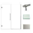 Transolid EHTB605307610C-BK-BS Elizabeth 60.5-in W x 76-in H Hinged Shower Door in Brushed Stainless with Clear Glass