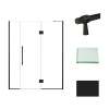 Transolid EHTF61257610C-BK-MB Elizabeth 61-in W x 76-in H Hinged Shower Door in Matte Black with Clear Glass