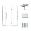 Transolid EHTF61257610C-BK-PC Elizabeth 61-in W x 76-in H Hinged Shower Door in Polished Chrome with Clear Glass