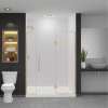 Transolid EHTF62267610C-T-CB Elizabeth 62-in W x 76-in H Hinged Shower Door in Champagne Bronze with Clear Glass