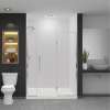 Transolid EHTF62267610C-T-PC Elizabeth 62-in W x 76-in H Hinged Shower Door in Polished Chrome with Clear Glass