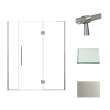 Transolid EHTF63277610C-BK-BS Elizabeth 63-in W x 76-in H Hinged Shower Door in Brushed Stainless with Clear Glass