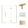 Transolid EHTF65297610C-BK-CB Elizabeth 65-in W x 76-in H Hinged Shower Door in Champagne Bronze with Clear Glass