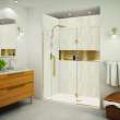Transolid EHTF65297610C-T-CB Elizabeth 65-in W x 76-in H Hinged Shower Door in Champagne Bronze with Clear Glass