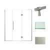 Transolid EHTF66247610C-BK-BS Elizabeth 66-in W x 76-in H Hinged Shower Door in Brushed Stainless with Clear Glass