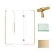 Transolid EHTF66247610C-BK-CB Elizabeth 66-in W x 76-in H Hinged Shower Door in Champagne Bronze with Clear Glass
