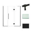 Transolid EHTF66247610C-BK-MB Elizabeth 66-in W x 76-in H Hinged Shower Door in Matte Black with Clear Glass