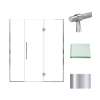 Transolid EHTF66247610C-BK-PC Elizabeth 66-in W x 76-in H Hinged Shower Door in Polished Chrome with Clear Glass