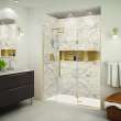 Transolid EHTF66247610C-T-CB Elizabeth 66-in W x 76-in H Hinged Shower Door in Champagne Bronze with Clear Glass