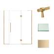 Transolid EHTF66307610C-BK-CB Elizabeth 66-in W x 76-in H Hinged Shower Door in Champagne Bronze with Clear Glass