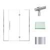 Transolid EHTF66307610C-BK-PC Elizabeth 66-in W x 76-in H Hinged Shower Door in Polished Chrome with Clear Glass
