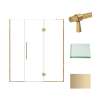 Transolid EHTF665247610C-BK-CB Elizabeth 66.5-in W x 76-in H Hinged Shower Door in Champagne Bronze with Clear Glass
