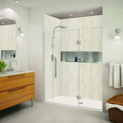 Transolid EHTF665307610C-BK-M Elizabeth 66.5-in W x 76-in H Hinged Shower Door