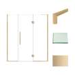 Transolid EHTF675257610C-T-CB Elizabeth 67.5-in W x 76-in H Hinged Shower Door in Champagne Bronze with Clear Glass
