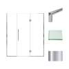Transolid EHTF675257610C-T-PC Elizabeth 67.5-in W x 76-in H Hinged Shower Door in Polished Chrome with Clear Glass