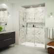 Transolid EHTF68267610C-BK-PC Elizabeth 68-in W x 76-in H Hinged Shower Door in Polished Chrome with Clear Glass