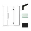 Transolid EHTF695277610C-T-MB Elizabeth 69.5-in W x 76-in H Hinged Shower Door in Matte Black with Clear Glass