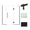 Transolid EHTF70287610C-BK-MB Elizabeth 70-in W x 76-in H Hinged Shower Door in Matte Black with Clear Glass
