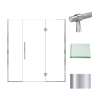 Transolid EHTF70287610C-BK-PC Elizabeth 70-in W x 76-in H Hinged Shower Door in Polished Chrome with Clear Glass