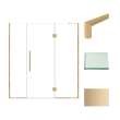 Transolid EHTF70287610C-T-CB Elizabeth 70-in W x 76-in H Hinged Shower Door in Champagne Bronze with Clear Glass