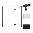 Transolid EHTF705287610C-BK-MB Elizabeth 70.5-in W x 76-in H Hinged Shower Door in Matte Black with Clear Glass