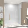 Transolid EHTF705287610C-T-CB Elizabeth 70.5-in W x 76-in H Hinged Shower Door in Champagne Bronze with Clear Glass