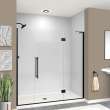 Transolid EHTF715297610C-BK-MB Elizabeth 71.5-in W x 76-in H Hinged Shower Door in Matte Black with Clear Glass