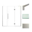 Transolid EHTF715297610C-T-BS Elizabeth 71.5-in W x 76-in H Hinged Shower Door in Brushed Stainless with Clear Glass