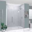 Transolid EHTF72247610C-BK-PC Elizabeth 72-in W x 76-in H Hinged Shower Door in Polished Chrome with Clear Glass