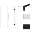Transolid EHTF72247610C-T-MB Elizabeth 72-in W x 76-in H Hinged Shower Door in Matte Black with Clear Glass