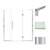 Transolid EHTF72307610C-T-PC Elizabeth 72-in W x 76-in H Hinged Shower Door in Polished Chrome with Clear Glass