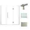 Transolid EHTF725247610C-BK-BS Elizabeth 72.5-in W x 76-in H Hinged Shower Door in Brushed Stainless with Clear Glass