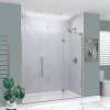 Transolid EHTF745267610C-T-BS Elizabeth 74.5-in W x 76-in H Hinged Shower Door in Brushed Stainless with Clear Glass